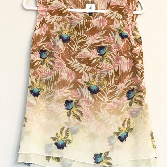 Cabi Parlor Top Tropical Orchid Size XSmall - Picture 4 of 11